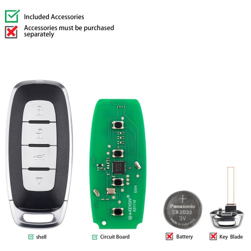 5pcs/lot KEYDIY KD ZB40-4 Universal Smart Remote Key 4 Buttons for Chrysler Type