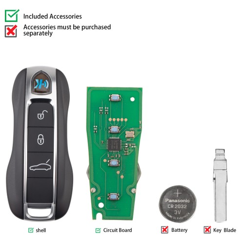 5pcs/lot KEYDIY KD ZB19-3 Universal Smart Remote Key 3 Buttons for Porsche Type