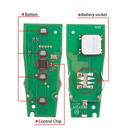5pcs/lot KEYDIY KD ZB19-3 Universal Smart Remote Key 3 Buttons for Porsche Type
