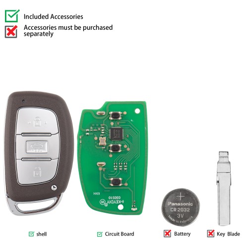 5pcs/lot KEYDIY KD ZB33-3 Universal Smart Remote Key 3 Buttons for Hyundai Type