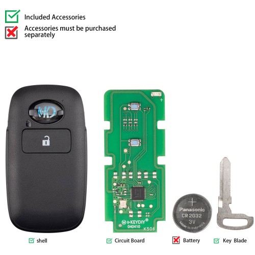 5Pcs/lot KEYDIY KD ZB63-2 Universal Smart Remote Key 2 Buttons