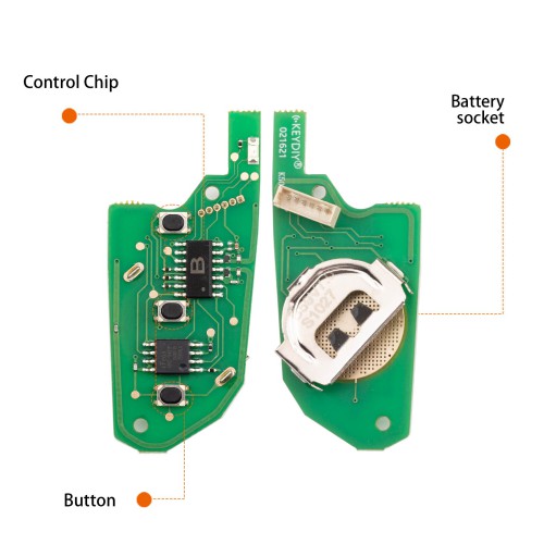 KEYDIY KD B59-3 Universal Flip Remote Key 3 Buttons 5pcs/lot