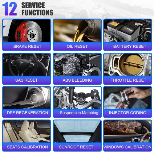 Launch Creader TPMS 5011 V2 Tire Pressure Tool 315MHz/433MHz with 12 Reset Service and 4pcs Metal LTR-05 RF Sensor