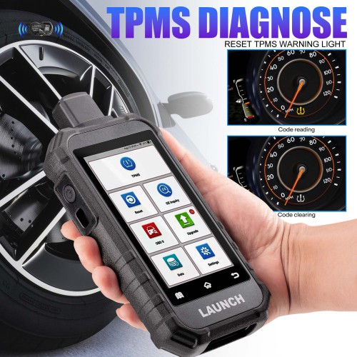 Launch Creader TPMS 5011 V2 Tire Pressure Tool 315MHz/433MHz with 12 Reset Service and 4pcs Metal LTR-05 RF Sensor
