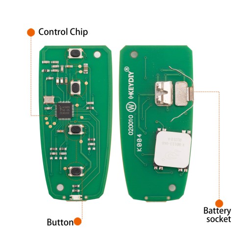 5pcs/lot KEYDIY KD ZB08-4 Universal Smart Remote Key 3+1 Buttons for Audi Type