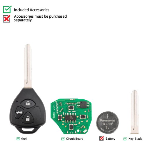 KEYDIY KD B05-3 Universal Remote Key 3 Buttons for Toyota Type 5pcs/lot