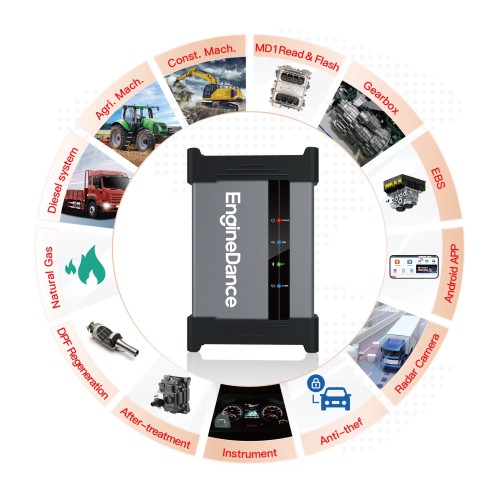 [With Free T-shirts] EngineDance X5 2-in-1 ECU Programming & Truck Diagnostics with X5 Box Full Configuration