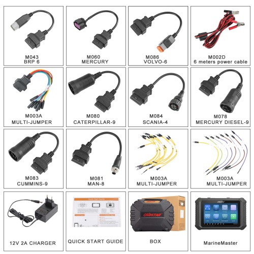 [US/EU Ship] OBDSTAR MarineMaster for Jet ski, Outboard, Inboard, Generator, Read/Clear Code, Data Flow, Freeze Frames, Action Test
