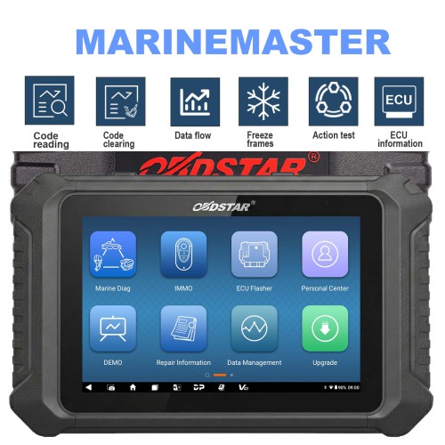 [US/EU Ship] OBDSTAR MarineMaster for Jet ski, Outboard, Inboard, Generator, Read/Clear Code, Data Flow, Freeze Frames, Action Test