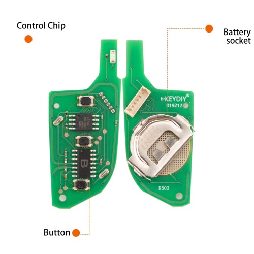 KEYDIY KD B30-3 (Metal Button) Universal Flip Remote Key 3 Buttons for Cadillac Type 5pcs/lot