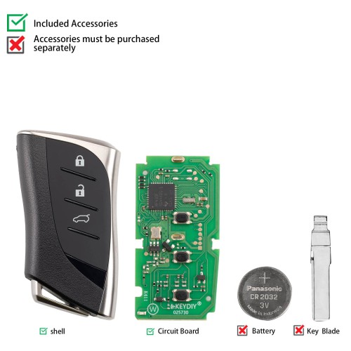 KEYDIY KD TB42-3 Universal Smart Remote Key 3 Buttons for Lexus Type 5pcs/lot