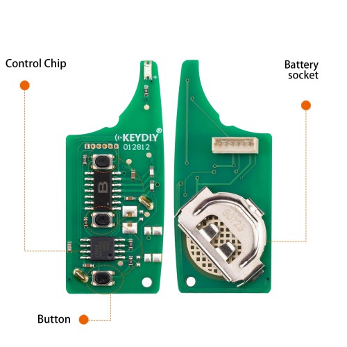 KEYDIY KD B08-3 Universal Flip Remote Key 3 Buttons for Volkswagen Type 5pcs/lot