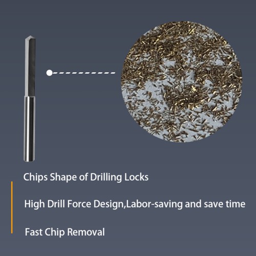 GODIAG 70MM Long Grinder Drill Bit D6x33x70 For Pistol Dills Used for Lock Cylinders & Safe Boxes Brass Locks