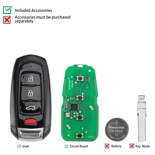 KEYDIY KD ZB45-4 Universal Smart Remote Key 3+1 Buttons for Geely Type 5pcs/lot