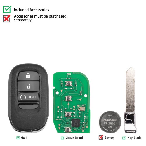KEYDIY KD ZB46-3 (Start) Universal Smart Remote Key 3 Buttons for Honda Type 5pcs/lot