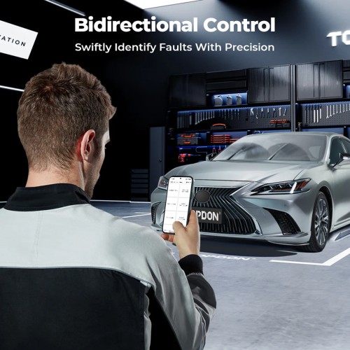 TOPDON TopScan Lite Bluetooth Supports 10 OBD2 Testing Modes, 8 Service Functions, 1 Year of Free Update & Warranty