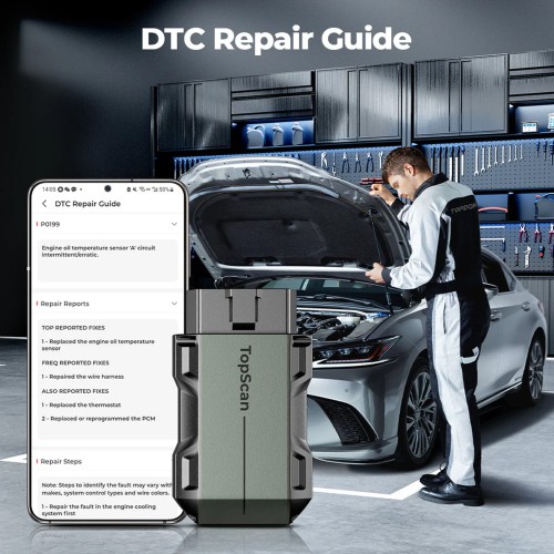 TOPDON Topscan Master OBD2 Scanner Bluetooth for iOS & Android, 30+ Resets, FCA AutoAuth, CAN-FD/DoIP