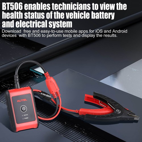 [US Ship] [Second-Handed] 90% New Autel MaxiBAS BT506 Battery and Electrical System Analysis Tester Used with Autel MaxiSys Supports iOS & Android