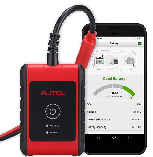 [US Ship] [Second-Handed] 90% New Autel MaxiBAS BT506 Battery and Electrical System Analysis Tester Used with Autel MaxiSys Supports iOS & Android