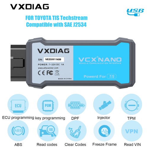 [US Ship Only] [Second-Handed] 90% New VXDIAG VCX NANO for TOYOTA Diagnocitc Tool 2000-2025