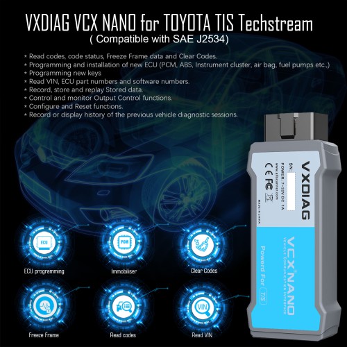 [US Ship Only] [Second-Handed] 90% New VXDIAG VCX NANO for TOYOTA Diagnocitc Tool 2000-2025