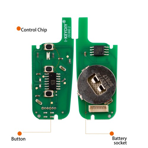 KEYDIY KD B12-3 Universal Flip Remote Key 3 Buttons for Ford Type 5pcs/lot