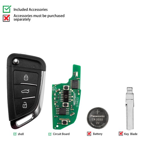 [EU Ship] 5pcs/lot KEYDIY KD NB29-3 PCF Universal Flip Remote Key 3 Buttons for BMW Type