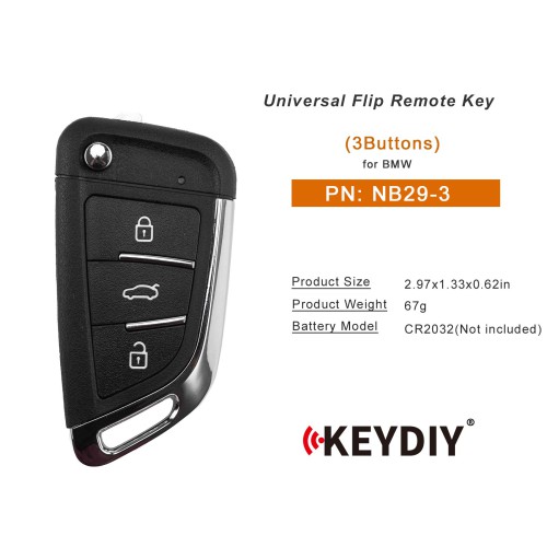 [EU Ship] 5pcs/lot KEYDIY KD NB29-3 PCF Universal Flip Remote Key 3 Buttons for BMW Type