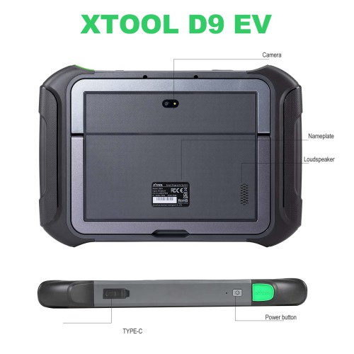 XTOOL D9 EV Electric Vehicles Diagnostic Tablet Support DoIP and CAN-FD For Tesla For BYD With Battery Pack Detection+Active Test+ECU Coding