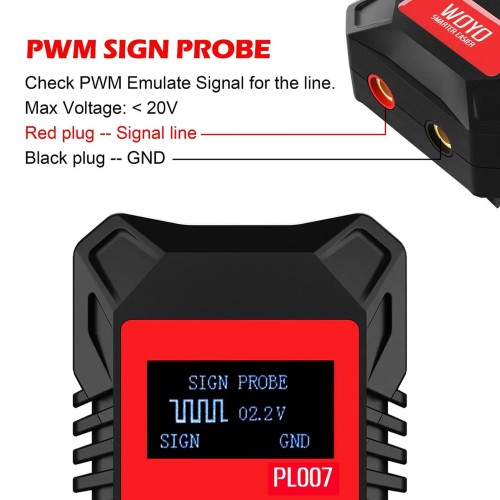 WOYO PL007 CAN LIN PWM Signal Tester, CAN BUS Analyzer Read Baud & ID Data, Automatically Recognize the Direction of CAN-H & CAN-L