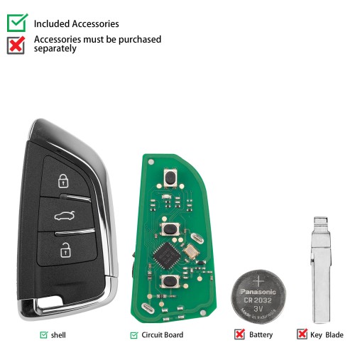 KEYDIY KD ZB02-3 Universal Smart Remote Key 3 Buttons for BMW Type 5pcs/lot