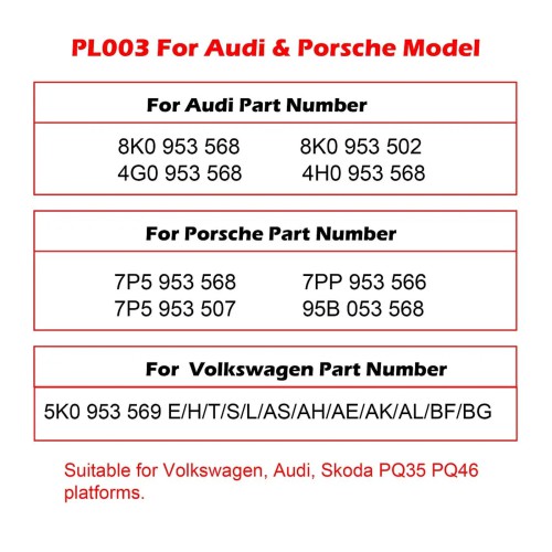 WOYO PL003 For AUDI LRE 16 4G/8K 8K0 953 568 Coil Spring With Electronics And Steering Angle Sensor Tester Bench Testing