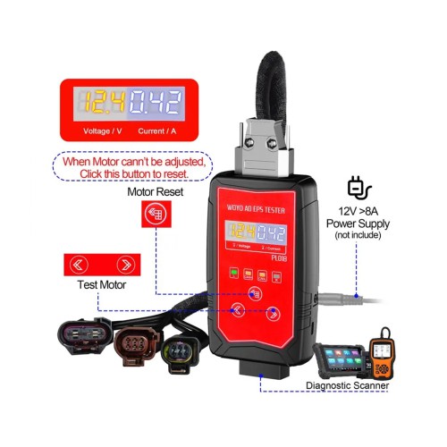 WOYO PL018 EPS Motor Device Driver Tester On Bench For Audi A4 A5 A6 Q5 Q7 Wheel Steering Motor EPS