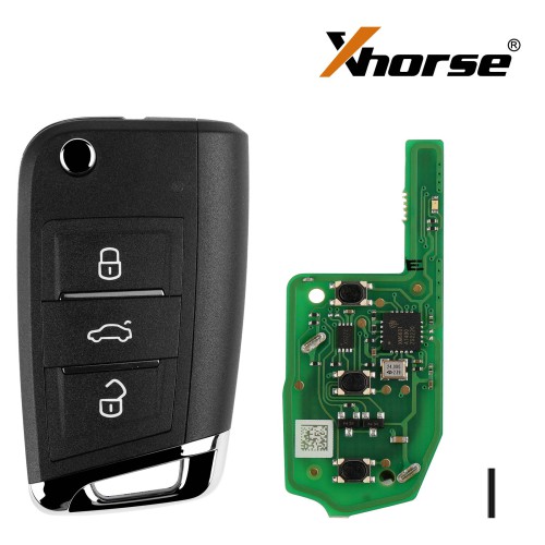XHORSE XEDM01EN MQB Style Super Remote 3 Buttons 5pcs/lot