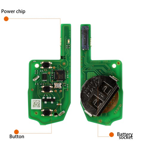 XHORSE XEDM01EN MQB Style Super Remote 3 Buttons 5pcs/lot