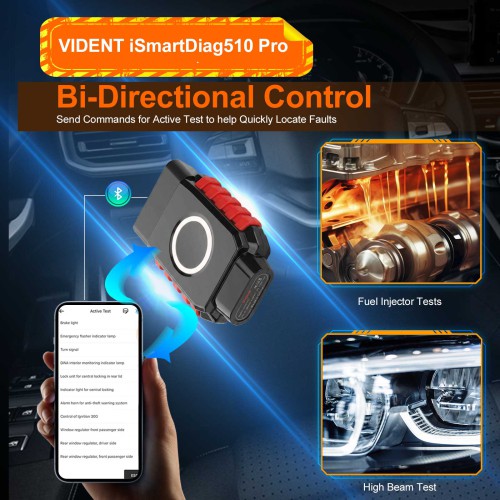 Vident iSmartDiag510 Pro All System Car Diagnostic Tool Supports 28 Special Functions, Lifetime Free Updates