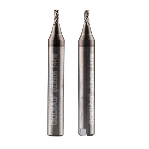 GODIAG F44W 2.0MM End Milling Cutter φ2.0xD6x45Lx3F For SILCA MATRIX PRO, MATRIX EVO, MATRIX SLX, MATRIX SX, MATRIX S