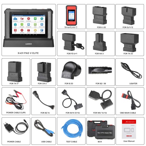 Launch X431 PAD V Elite Diagnostic Tool with X431 GIII X-Prog 3 Advanced Immobilizer & Key Programmer