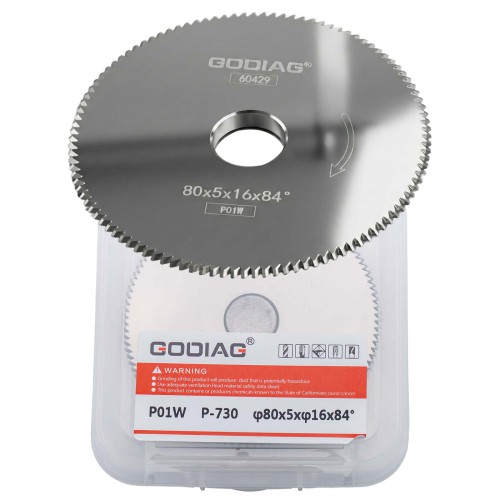 GODIAG P01W Angle Milling Cutter φ80x5xφ16x84° For Keyline Carat; JMA BERNA; VIENNA; SARATOGA Block A; Bravo; POKER; REKORD; SPEED; DUO, JZ-323