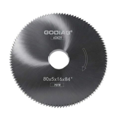 GODIAG P01W Angle Milling Cutter φ80x5xφ16x84° For Keyline Carat; JMA BERNA; VIENNA; SARATOGA Block A; Bravo; POKER; REKORD; SPEED; DUO, JZ-323