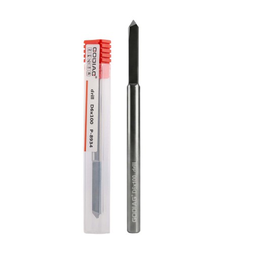 GODIAG 100MM Long Grinder Drill Bit D6x33x100 For Pistol Dills Used for Lock Cylinders & Safe Boxes Brass Locks