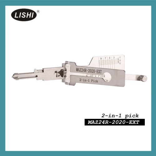LISHI MAZ24R Flat Milling Tool (10-CUT) 2-in-1 Pick & Decoder for Mazda Door Locks/Lock Trunk /Anti-Glare