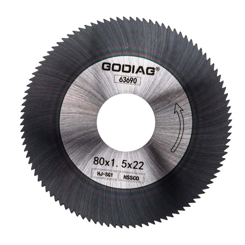 GODIAG HJ-SG1 Side Milling Cutter φ80x1.5xφ22 For SILCA DUO, OPERA III; OPERA IV; TARG 2000, TECH3; TECHNICA,PRIMA LASER MACHINE