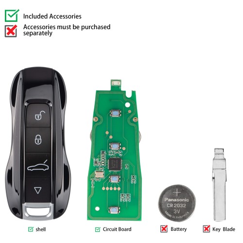 5pcs/lot KEYDIY KD ZB19 (NEW) Universal Smart Remote Key 4 Buttons for Porsche Type
