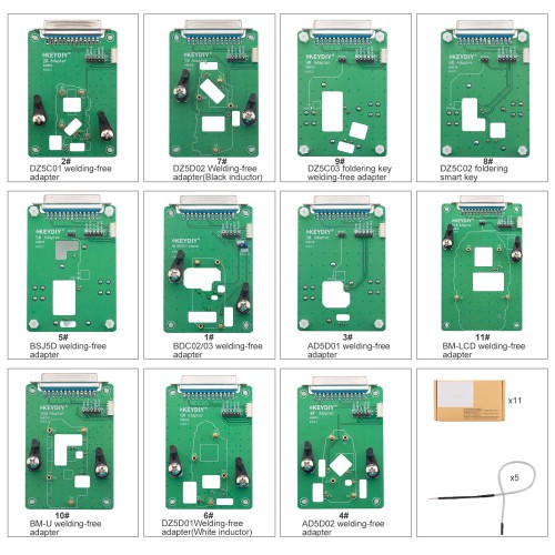 KEYDIY Solder-Free Clamp Adapter 11 Pieces for VW MQB49 5C/5D, BMW BDC2/ BDC3 work with KD-X4, KD Max and Other Devices