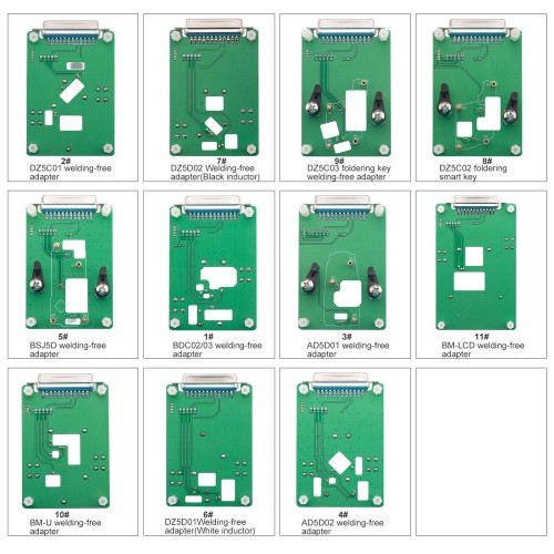 KEYDIY Solder-Free Clamp Adapter 11 Pieces for VW MQB49 5C/5D, BMW BDC2/ BDC3 work with KD-X4, KD Max and Other Devices