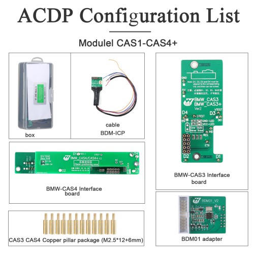 Yanhua ACDP-2 BMW IMMO Package with Module 1/2/3/31/38 License + BDC2 Platform + B48/N20/N55/B38 Bench Interface Board + BDC3 BCP Board
