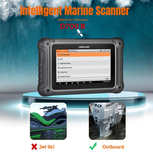 OBDSTAR D700 B (Mainly for Outboard) Intelligent Marine Scanner for Mercury Parsun Envinrude