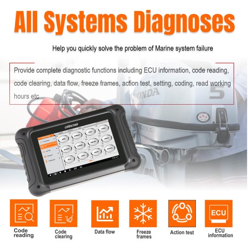 OBDSTAR D700 B (Mainly for Outboard) Intelligent Marine Scanner for Mercury Parsun Envinrude
