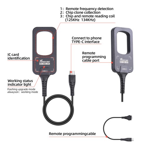 [Second-Handed] 90% New Xhorse VVDI Bee Key Tool Lite with 6pcs XKB501EN Wired Remotes